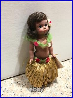 1960s ALEXANDER-KIN WENDY HIGH COLOR AMERICANA HAWAIIAN BK STRUNG DOLL BOX TAG