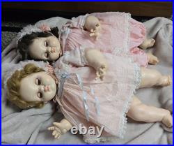 1970s Madame Alexander 19 Baby Doll Original Outfits Set Of Twin With Clothes