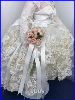 19 Madame Alexander Cissy Couture Doll Pearl Embroidered Lace Bridal Gown #I