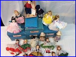 19 Madame Alexander Dolls Huge Lot Vintage From Estate Boxes Tags Stands Clothes