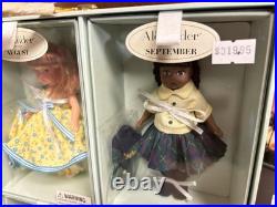 2002 Madame Alexander Calendar Girls Case & 12 Dolls Complete Nrfb Mint
