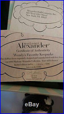 2003 8 Madame Alexander Wendy's Favorite Keepsake style #36780 MINT Unopened