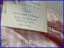 21 Alexander Cissy Peony & Butterfly Wedding Gown MWB and COA #284/2500 1997
