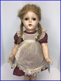 24 Antique Vintage Madame Alexander Mcguffey Anna All Original Compo Doll #ME