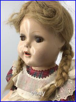 24 Antique Vintage Madame Alexander Mcguffey Anna All Original Compo Doll #ME