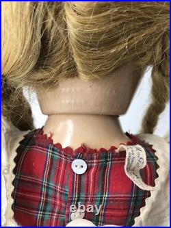 24 Antique Vintage Madame Alexander Mcguffey Anna All Original Compo Doll #ME