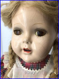24 Antique Vintage Madame Alexander Mcguffey Anna All Original Compo Doll #ME