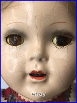 24 Antique Vintage Madame Alexander Mcguffey Anna All Original Compo Doll #ME