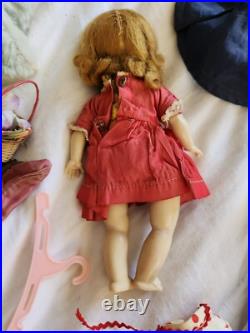 2 1950's Vintage Madame Alexander Dolls Lot, Ginny Wardrobe, Clothes, Accessory