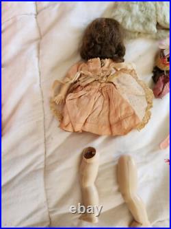 2 1950's Vintage Madame Alexander Dolls Lot, Ginny Wardrobe, Clothes, Accessory