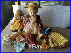 2 Vintage Doll Composition Marked One Princess Elizabeth Alexander Doll Co