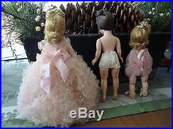 3 VINTAGE 1950's MADAME ALEXANDER Dolls Original Dress CISSETTE, ALEX +