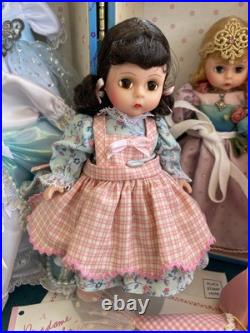 4 1990's Madame Alexander 8 Dolls Enchanted Storyland Americana Trunk Lot