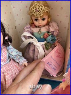 4 1990's Madame Alexander 8 Dolls Enchanted Storyland Americana Trunk Lot