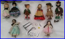 53 Madame Alexander straight and bent knee 8 inch dolls