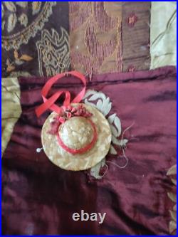 8 Antique Solid Dome Bisque Head Doll #5 Dressed In Mme. Alex. Red Striped19