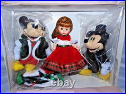 8 Madame Alexander Doll Caroling With Mickey And Minnie Christmas Disney NRFB
