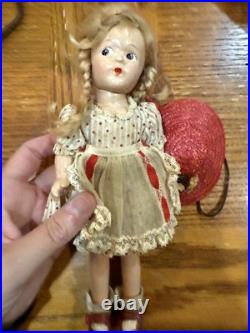 9 ANTIQUE MADAME ALEXANDER DOLL McGUFFEY ANA COMPOSITION ALL ORIGINAL