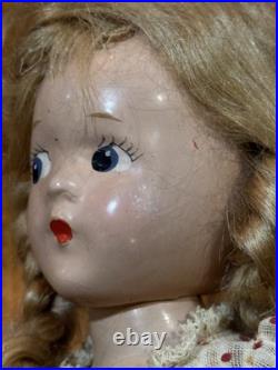 9 ANTIQUE MADAME ALEXANDER DOLL McGUFFEY ANA COMPOSITION ALL ORIGINAL