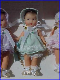 Adorable 8 Madame Alexander 75th Anniversary Dionne Quintuplets Five Dolls wBox