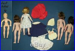 Alexander Vintage Lissy 11 12 (5 Hard Plastic Dolls & Clothes) One Tag