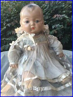 Antique 1930's Madame Alexander Pinkie Pinky Composition Baby Doll 16 Tagged
