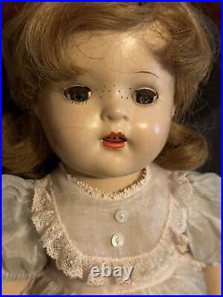 Antique Madame Alexander Flora McFlimsey Antique Composition Doll Blue Eyes