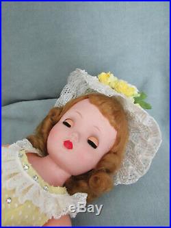Beautiful Breath Of Spring Blonde Cissy In Yellow Dotted Swiss