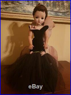 Beautiful, Original CISSY Auburn Haired DOLL 1956 withShoes, Gown, Slip, ring