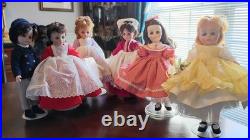 Beautiful Set of six Madame Alexander Little Women Dolls 11 to 12 inch READ