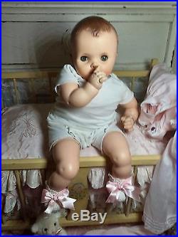 Big Beautiful Vintage Madame Alexander Kitten Body Play pal Head Baby Doll