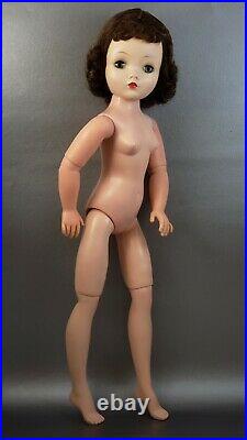 Cissy Doll 1950's Madame Alexander Vintage Brunette Blue Eyes Nude All Original