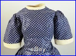 Cissy Doll Dress Navy Polished Cotton Polka Dots 1958 Madame Alexander Vintage