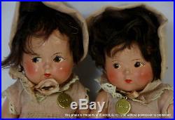 Complete Set of 5 MADAME ALEXANDER DIONNE QUINTUPLETS 8 DOLLS with Orig Outfits
