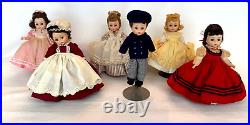 Complete Set of 6 Little Women 8 Madame Alexander Dolls 1960s with Stands & Boxes
