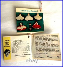 Complete Set of 6 Little Women 8 Madame Alexander Dolls 1960s with Stands & Boxes