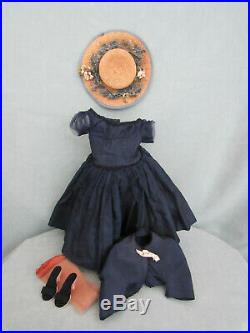 Crisp Navy Blue Cissy Dress/jacket With Hat, Nylons, Shoes Tagged