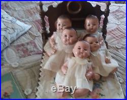 Dionne Quintuplets-Madame Alexander Dolls-1930's rare 10 size! With the book