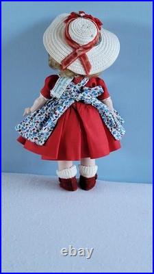 Early Madame Alexander-Kin 1953 Heavier Body Strung Doll SLNW in School Outfit