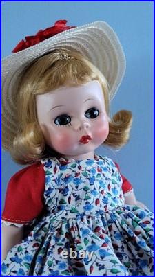 Early Madame Alexander-Kin 1953 Heavier Body Strung Doll SLNW in School Outfit