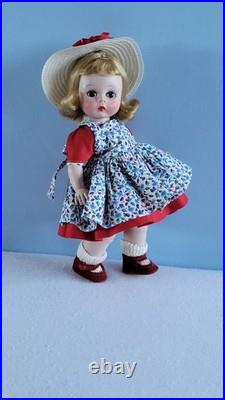 Early Madame Alexander-Kin 1953 Heavier Body Strung Doll SLNW in School Outfit