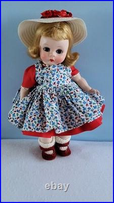Early Madame Alexander-Kin 1953 Heavier Body Strung Doll SLNW in School Outfit