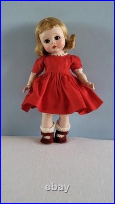Early Madame Alexander-Kin 1953 Heavier Body Strung Doll SLNW in School Outfit
