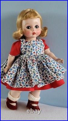 Early Madame Alexander-Kin 1953 Heavier Body Strung Doll SLNW in School Outfit