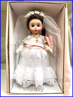 FIRST COMMUNNON BLESSINGS 8 Madame Alexander Doll Fai Skin Tone Brn Eyes & Hair