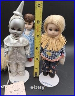 FULL SET! Porcelain Madame Alexander Oz Dolls Scarecrow Tin Man Dorothy Lion