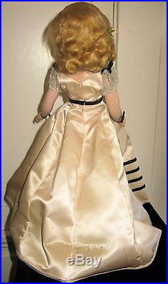 GORGEOUS 1950s MARGARET ROSE 18 IN. HP DOLL, DESIGNER GOWN, VERY GOOD CONDITION