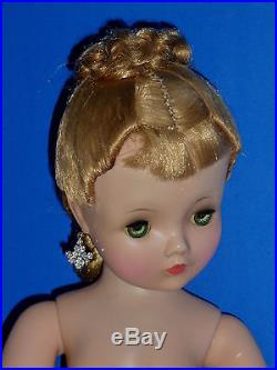 GORGEOUS 20 Madame Alexander CISSY withFancy Hairdo/Original Rhinestone Earrings