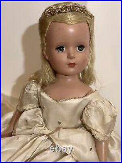 Gorgeous 1950 hard plastic, tagged Mme. Alexander 18 CINDERELLA doll Needs TLC