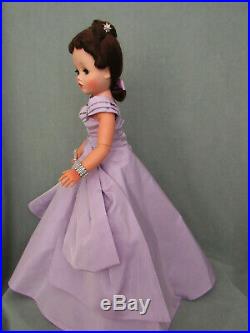 Gorgeous Brunette Cissy In Lilac Taffeta Gown